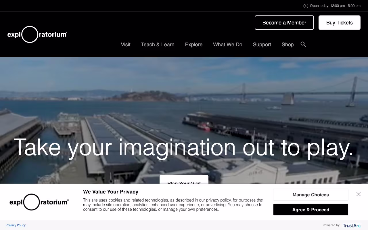 Screenshot of Exploratorium